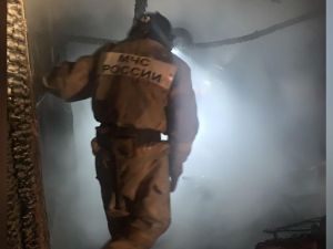 В Косогорке горел деревянный сарай