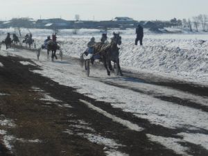 Три дня от снега очищали ипподром в деревне Яринка