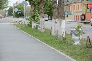 В Уйском устанавливают вазоны