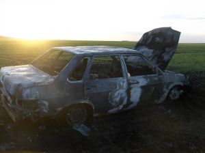 Житель Уйского района сгорел в своей машине
