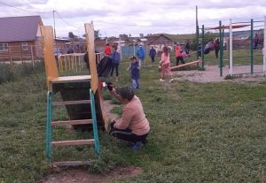 В Аминево благоустроили детскую площадку