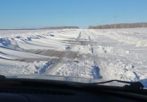 Дорогу от агрофирмы «Южноуральская» до Кумляка замело снегом